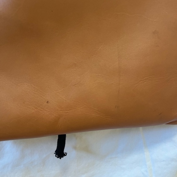 Clare V Delphine Bag with leather grommets and black leather strap. - Picture 10 of 16